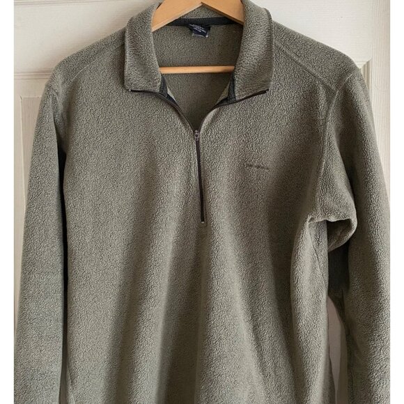 size M Patagonia Capilene olive green fleece 1/4 zip pullover - Picture 4 of 6